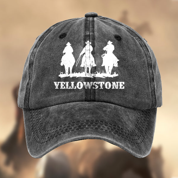 Men's Vintage Yellowstone Cotton Washed Baseball Cap