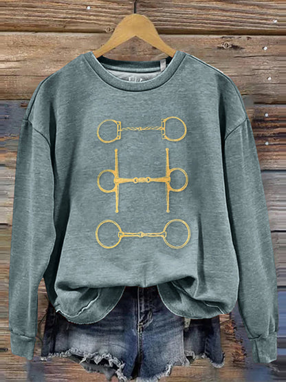 Vintage Tribal Saddle Embroidery Casual Sweatshirt