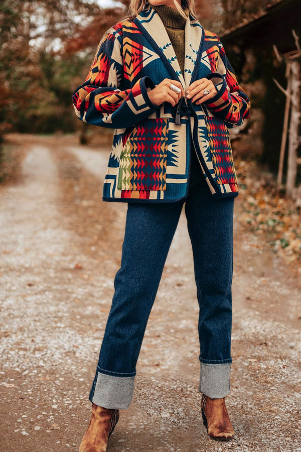 Vintage Western Aztec Print Jacket