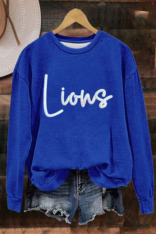 Classic Gameday Lions Print Sweatshirt