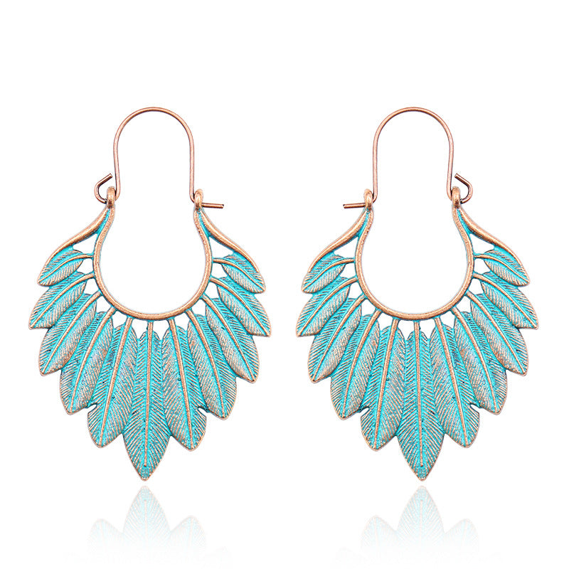 Women's Bohemian Court Hollow U-shaped Earrings