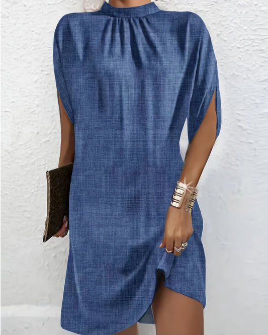 Round Neck Loose Bat Sleeve Dress