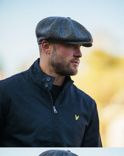 [Best Sale!]PEAKED CAPS Genuine Scottish Harris Tweed 8 Panels Man Cap