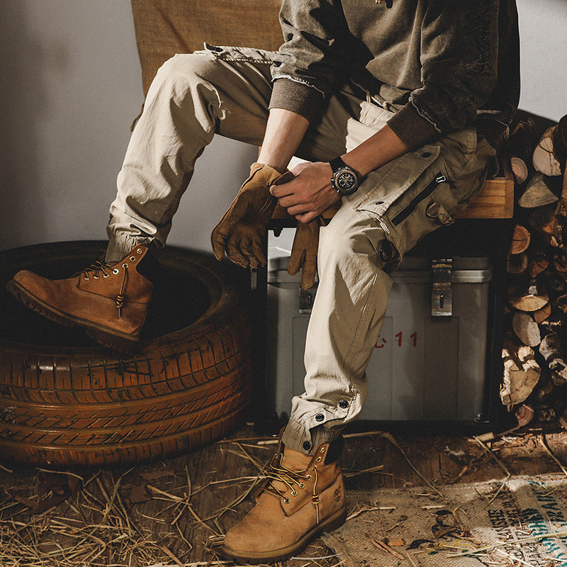 Men'S Vintage Multi-Pocket Cargo Pants