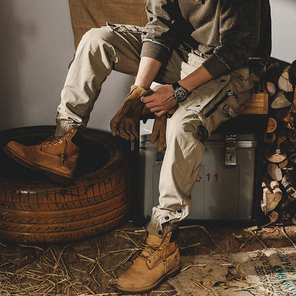 Men'S Vintage Multi-Pocket Cargo Pants