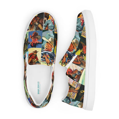 Western Collage Women__ slip-on canvas shoes