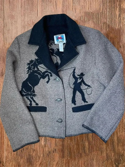 Vintage Lapel Horse Jacket