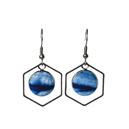 Retro Handmade Tie-dye Geometric Earrings