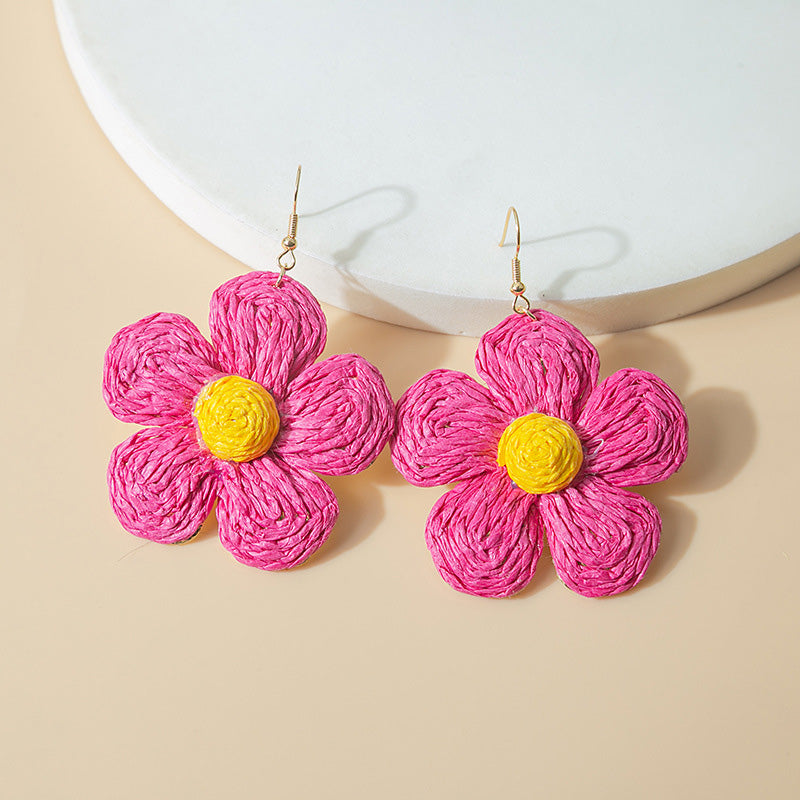 Cute Flower Braided Earrings