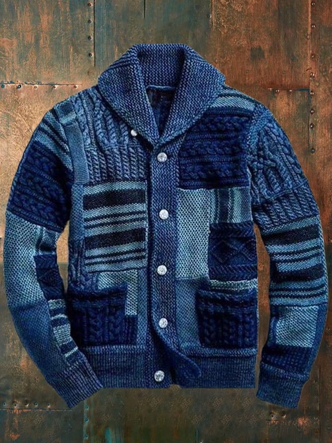 Vintage Knitted Men's Cardigan