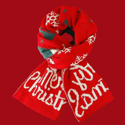 Unisex Christmas Warm Knit Scarf