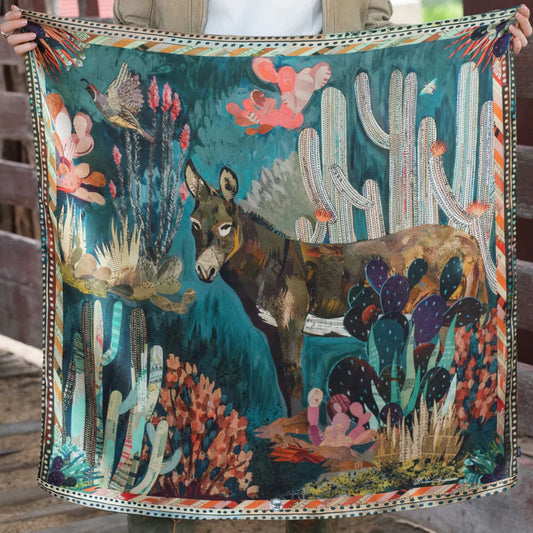 Burro County Silk Scarf choice of sizes