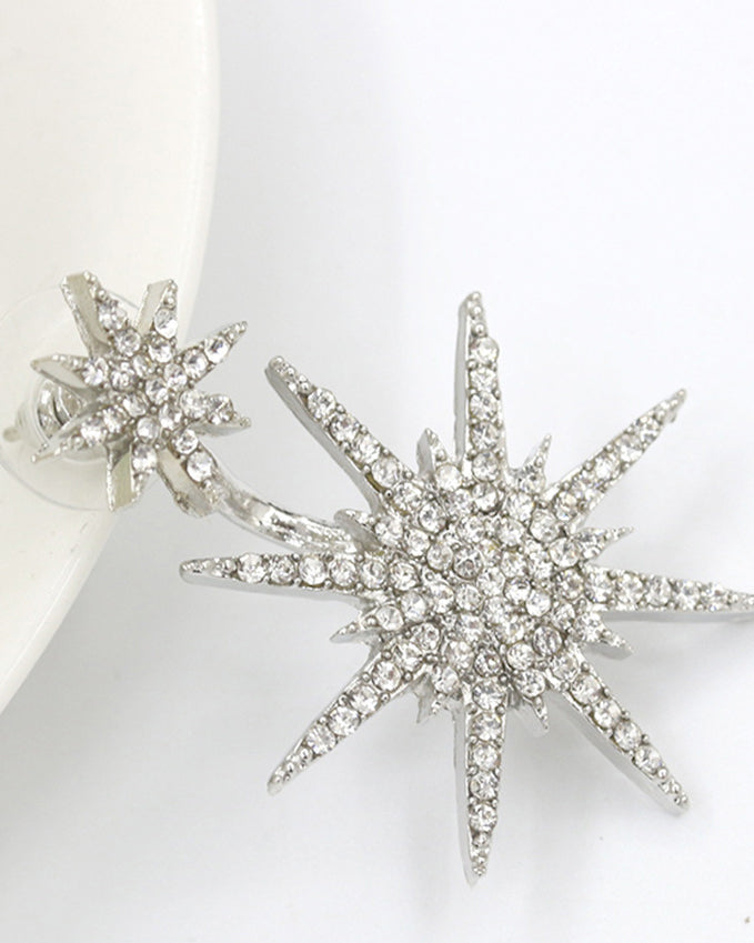 Diamond Guardian Snowflake Stud Earrings