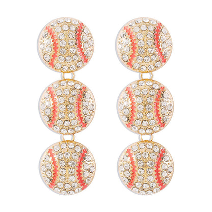 Stylish Baseball Earrings