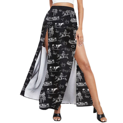 Ranch Life High Slit Long Beach Skirt