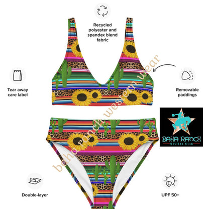 Yeehaw Sunflower Serape Bikini