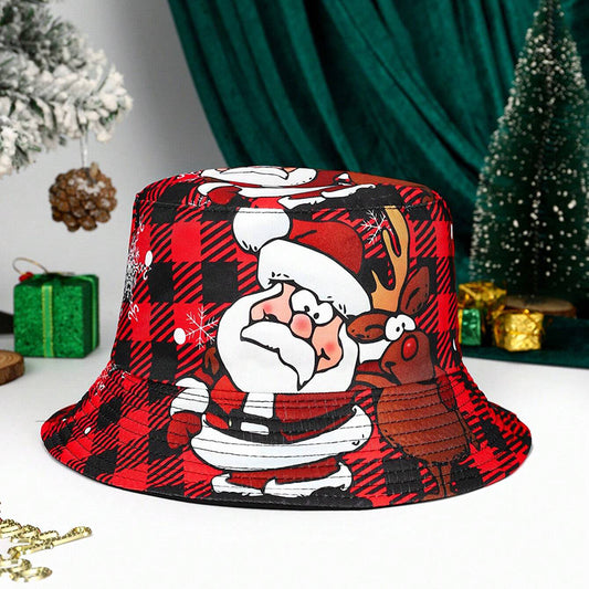 Christmas Cartoon Santa Claus Bucket Hat