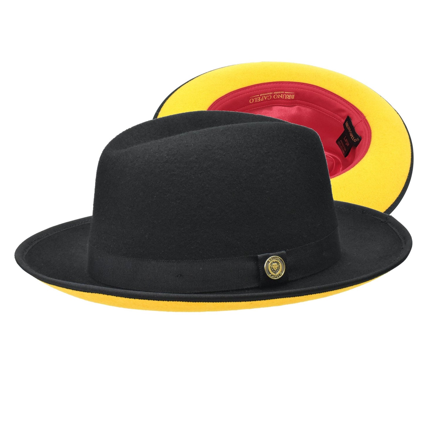 4 COLORS -Bruno Capelo Princeton Gold Bottom Center Dent Wool Fedora