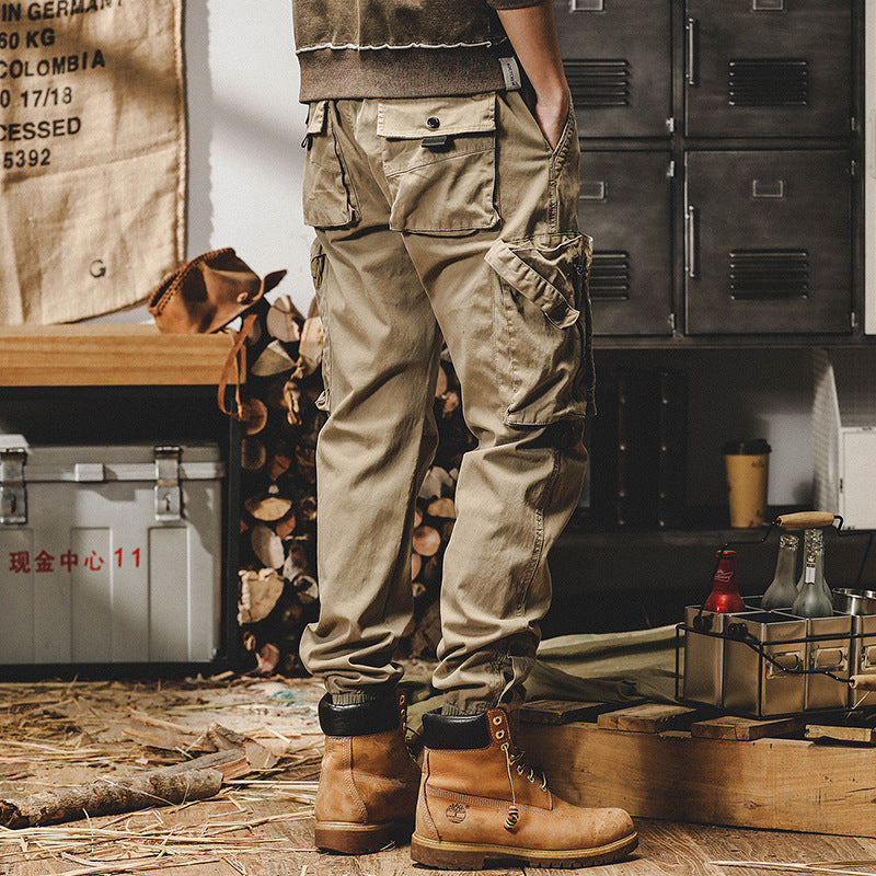 Men'S Vintage Multi-Pocket Cargo Pants