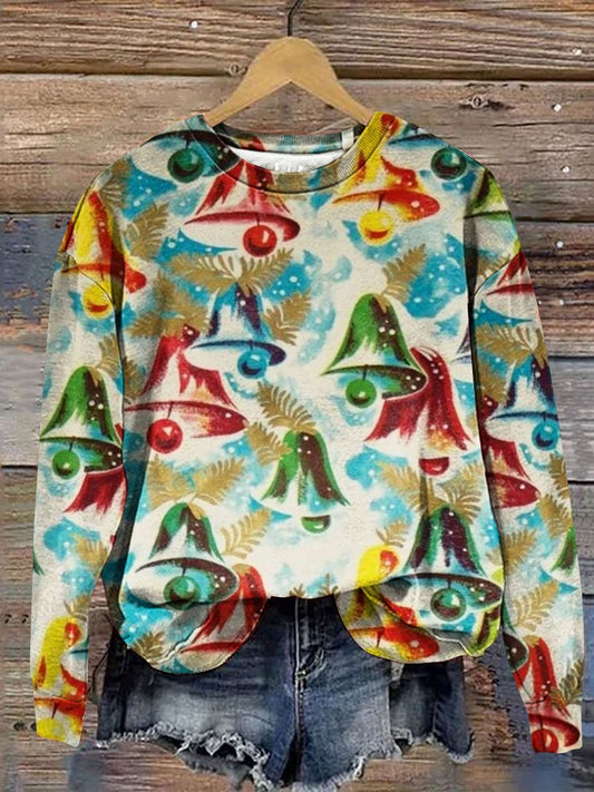 Vintage Christmas bells Art Print Casual Sweatshirt