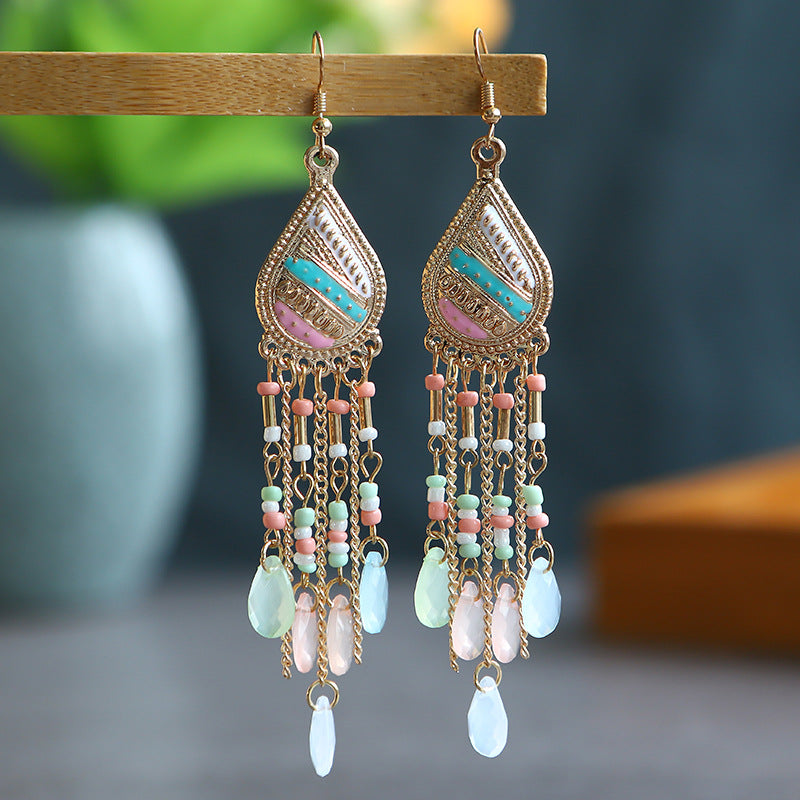 Bohemian Holiday Beaded Earrings