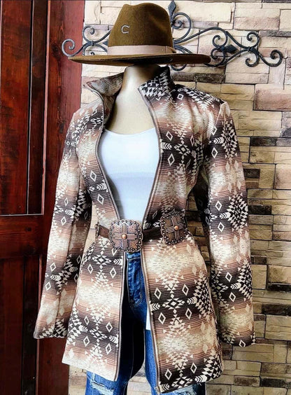 Vintage Western Aztec Print Jacket