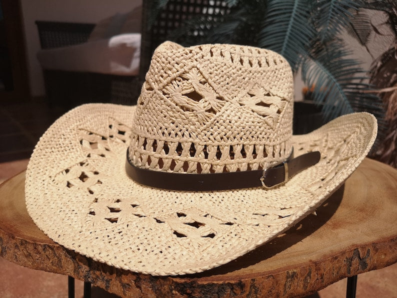 Boho cowboy hats for women, bohemian cowgirl straw hat, stetson western hats, kekugi