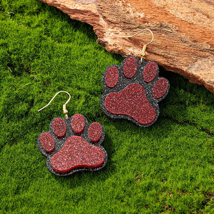 Cute Tiger Paw Gameday Earrings