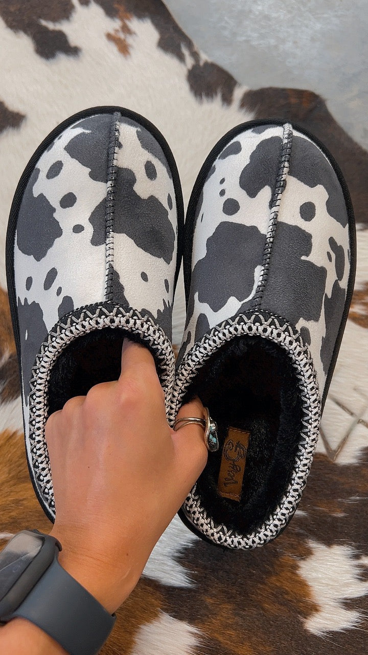 Western Cow Shoes- Black& Khaki