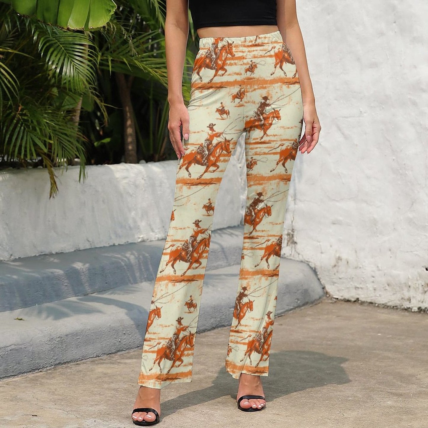 Retro Western Flare Pants