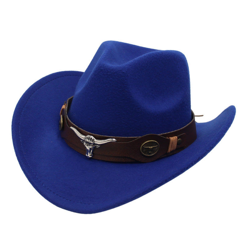 Men's Vintage Western Cowboy Hat Suede Knight British Felt Hat