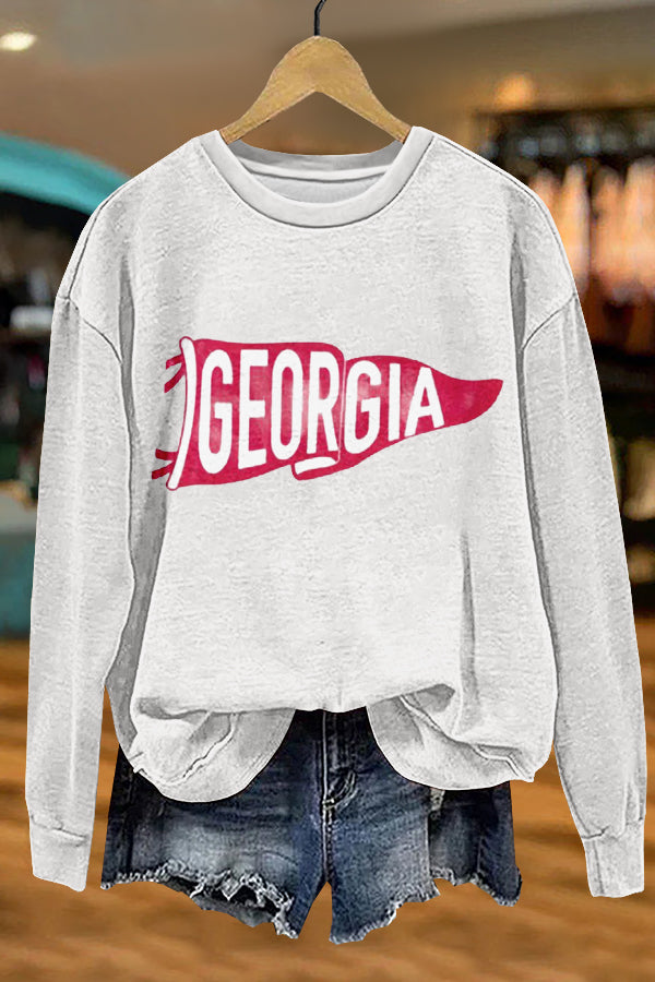 Classic Georgia Gameday Print Sweatshirt