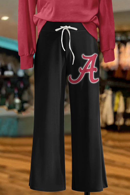 Classic Alabama Print Wide Leg Pants