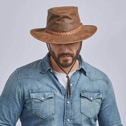 Crusher | Mens Crushable Leather Outback Hat