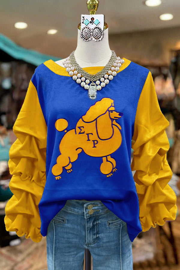 Elegant Contrast Color Sigma Gamma Rho Sweatshirt