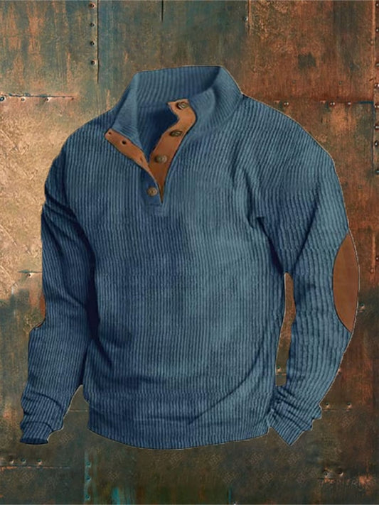 Men's Vintage Corduroy Print Sweatshirt