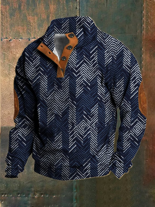 Men's Stylish Casual Retro Geometric Sweatshirt