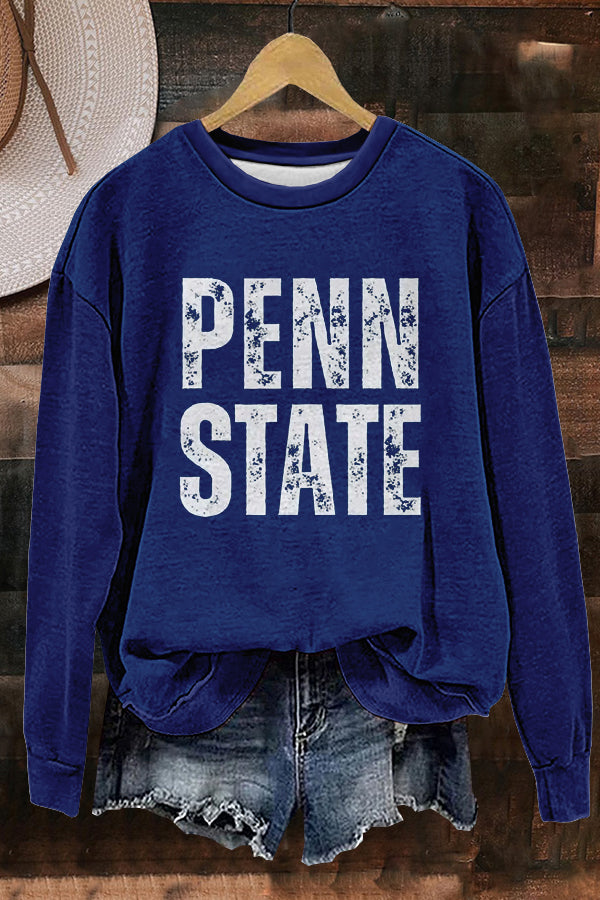 Blue PSU PENN Print Sweatshirt