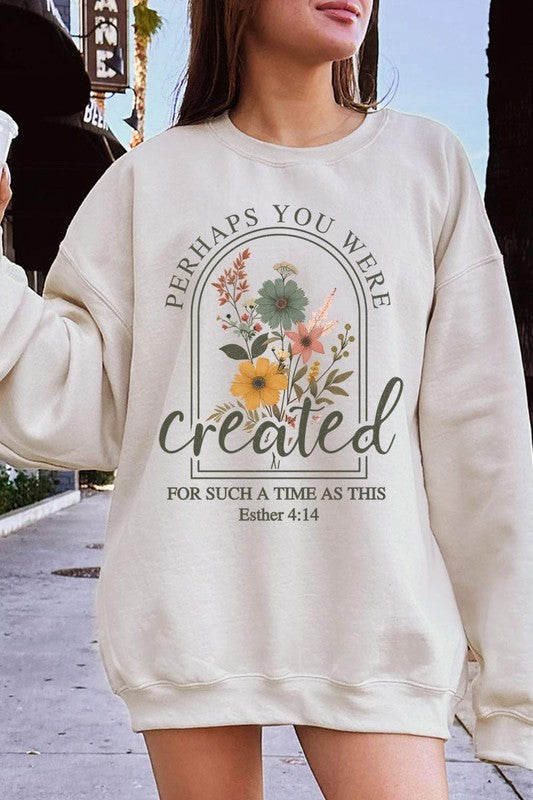 Perhaps You Were Created Graphic Sweatshirt choice of colors