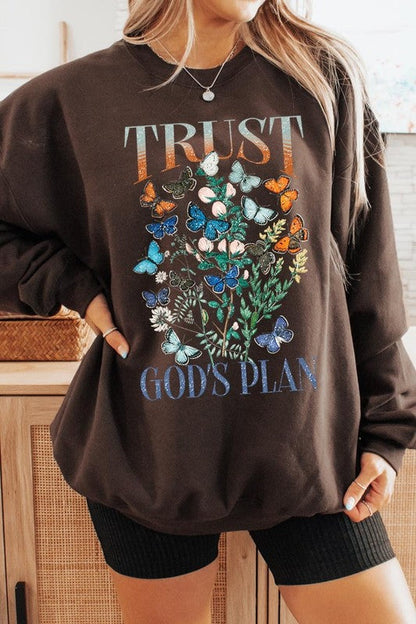 Trust God's Plan Christian Graphic Sweatshirt