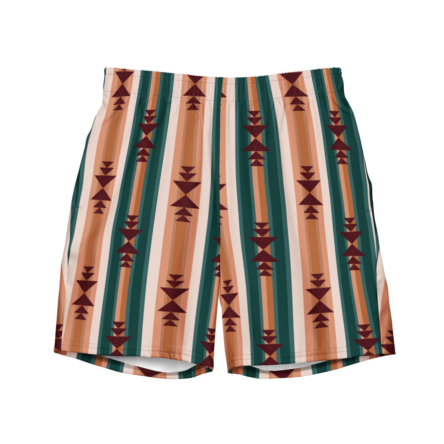 Yeehaw Cocoa Aztec Men's Swim Trunks