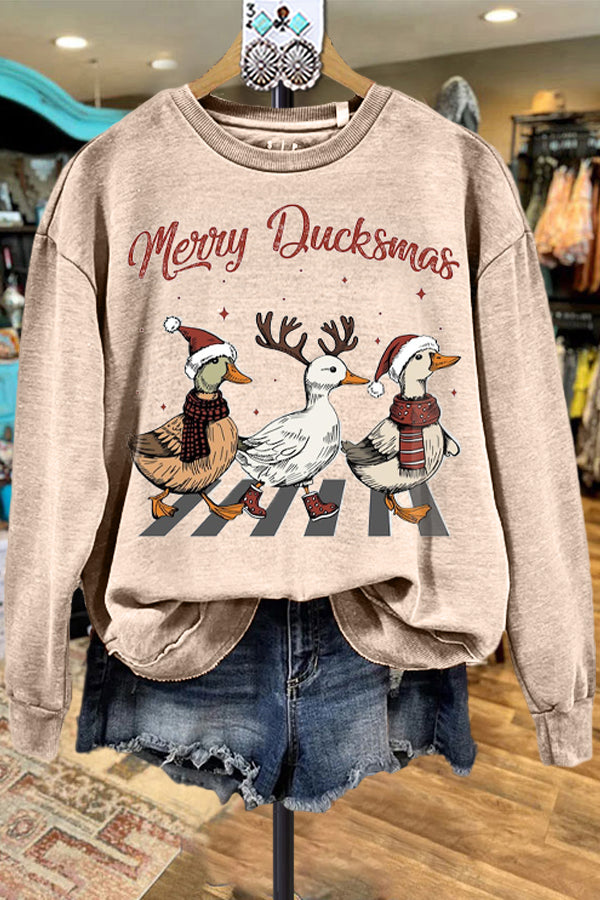 Vintage Duck Christmas Sweatshirt