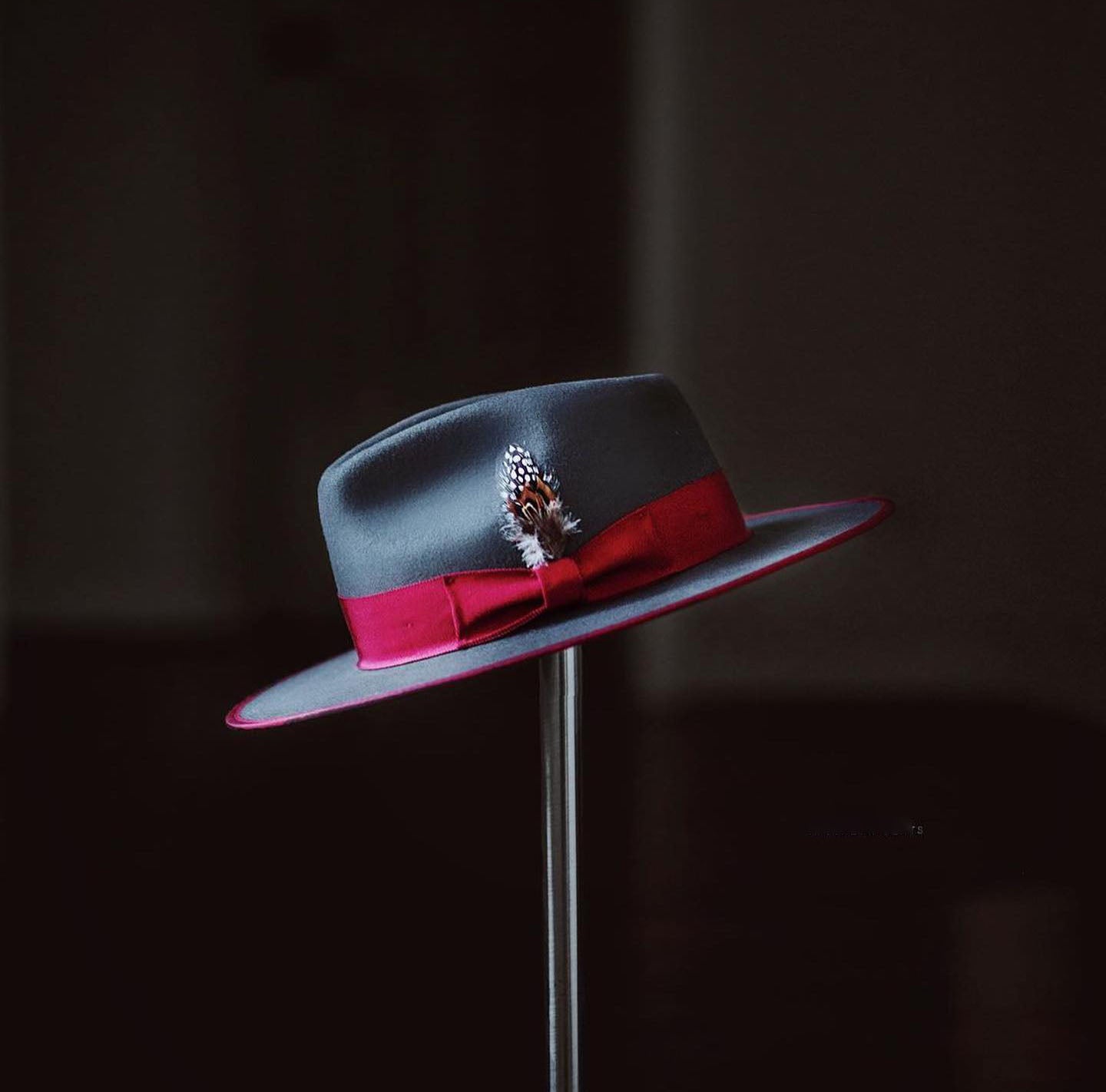 Eerguson Fedora - Slate+Burgundy [Fast shipping and box packing]