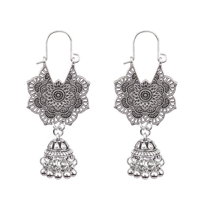 Women's Bohemian Hollow Tassel Rice Bead Earrings