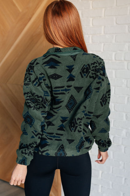 Southwestern Aztec Fleece Jacket