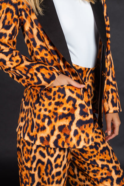 The Fastest Finishers | Leopard Print Womens Blazer