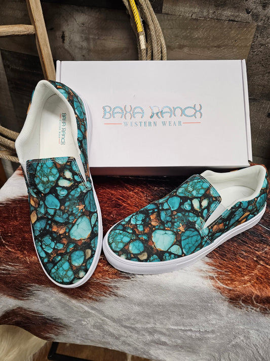 All Turquoise Women__ slip-on canvas shoes