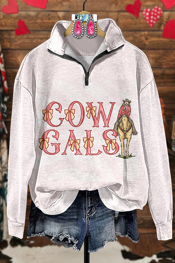 Western Cowgirl Cowgals Zipper Sweatshirt