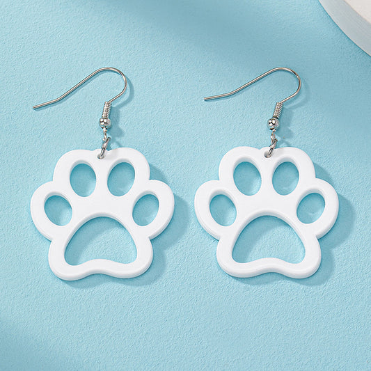 Gameday Tiger Paw Hollow Earrings