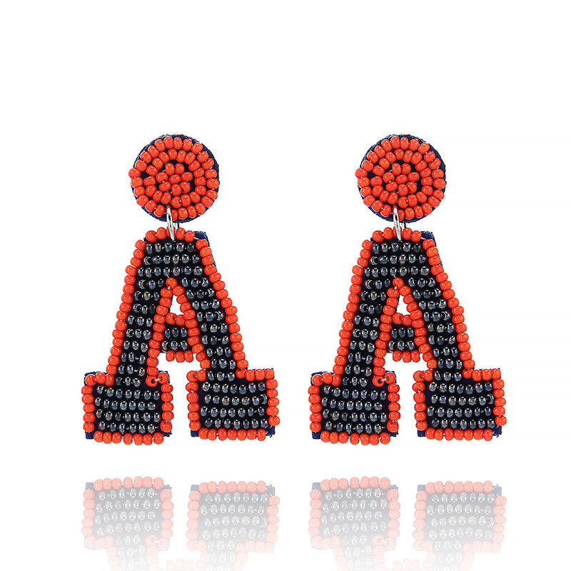 Gameday Beads Letter Earrings